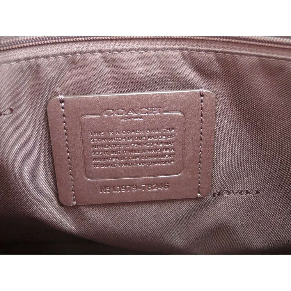 COACH Cross Grain Leather Large Folio Tote‎ Travel Luggage Business Bag Pink NWT - Picture 12 of 16